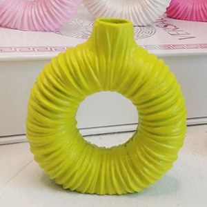 گلدان دکوری طرح دونات چروک فانتزی | گلدان مدرن مناسب دکوراسیون