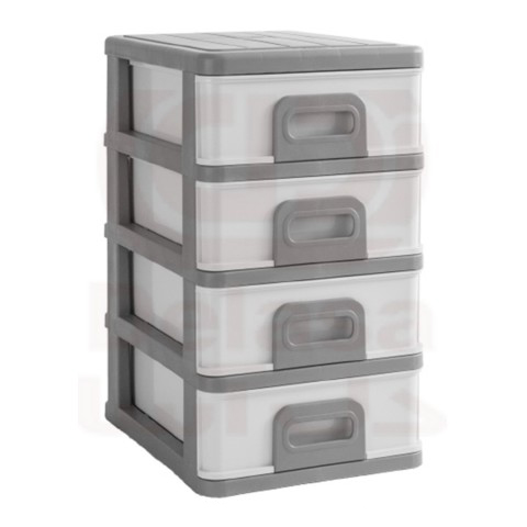 مشخصات ، قیمت و خرید انلاین  فایل 4 کشو دلاسا کد D110_M4 سفید طوسی         