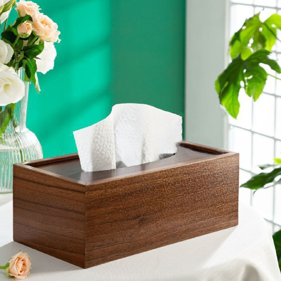 مشخصات ، قیمت و خرید انلاین جادستمال کاغذی چوبی مدل رومیزی 